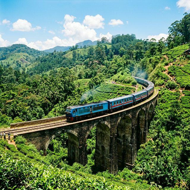 Iconic Nine Arch Bridge in Ella, Sri Lanka