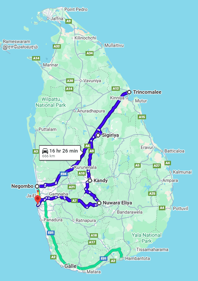 Island Charm Express (6 days) Map