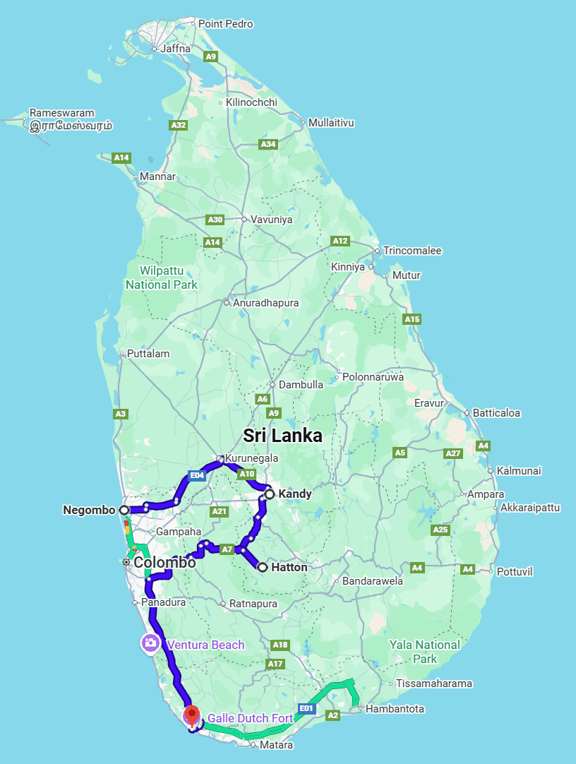 Love and Adventure (7 days) Map
